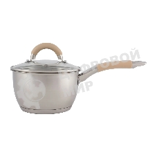 Ковш MALLONY Fortuna нержавеющая сталь, с крышкой 1,65 л, диаметр 16 см, капсулированное дно