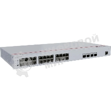 Коммутатор Huawei S220-24P4X (L2, 24*10/100/1000BASE-T ports(400W PoE+), 4*10GE SFP+ ports, built-in AC power)