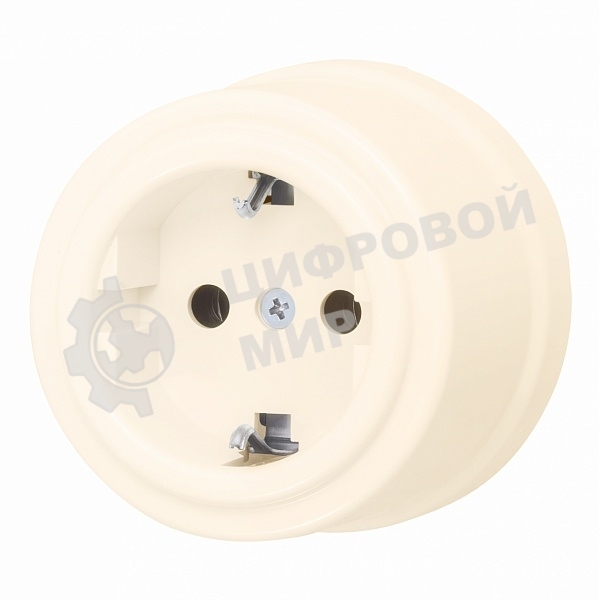 Розетка Bironi B1-101-24 с/з Лизетта пластик, песочное золото