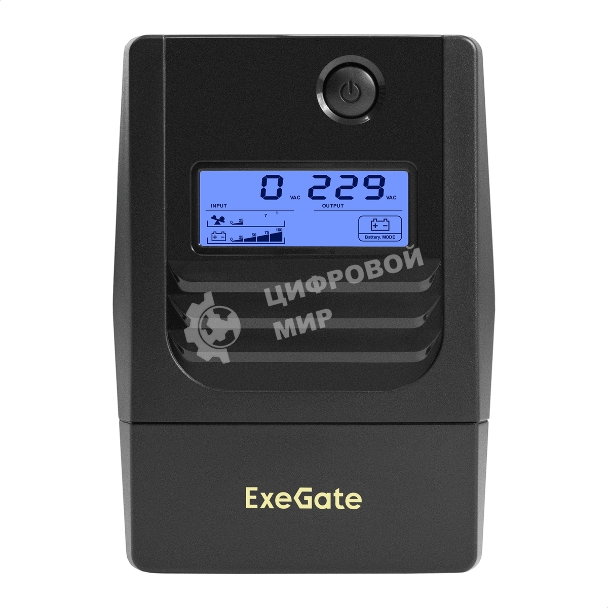 Источник бесперебойного питания ExeGate Smart LB-450.LCD.AVR.4C13 (450VA/270W, LCD, AVR, 4*C13, батарея 12V 4.5Ah, Black)