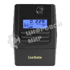 Источник бесперебойного питания ExeGate Smart LB-450.LCD.AVR.4C13 (450VA/270W, LCD, AVR, 4*C13, батарея 12V 4.5Ah, Black)