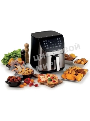 Аэрофритюрница Ariete 4628/00 черный/серебристый, 1800 Вт, 7 л, сенсор, 12 программ