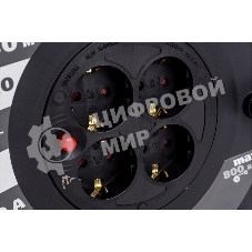 Удлинитель на катушке 4х30 м 2P+PE 10А УК30 с термозащ. 3х1.0 кв.мм GENERICA IEK WKP10-10-04-30-G