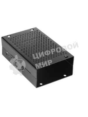 Корпус перфорированный Qumo, Aluminum Case, Raspberry Pi 4B, черный(RS026)