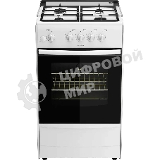 Плита газовая Darina 1B1 GM 441 008 W белый/черный, конфорок 4 шт, духовка 50 л, 50 см x 85 см x 51 см