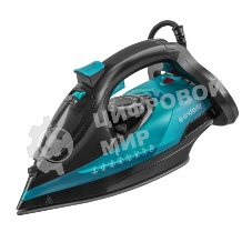 Утюг Endever Delta-227 черный/лазурно-синий, 2400 Вт, 50 г/мин, 150 г/мин, 330 мл