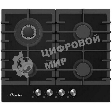Газовая варочная панель встраиваемая Monsher MKFG 60 G-GFT черный
