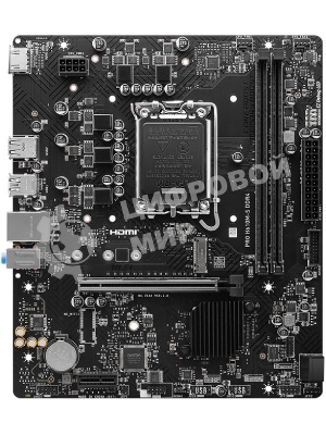Материнская плата MSI PRO H610M-S DDR4, LGA 1700, Intel H610, 2xDDR4, 2xSATA, 1xM.2, 1xPCIe 4.0 x16, 1xPCIe 3.0 x1, 1xHDMI, 1x1Gb LAN, 4xUSB 2.0, 2xUSB 3.2 Gen 1, 3x3.5 мм, 7.1, Micro-ATX