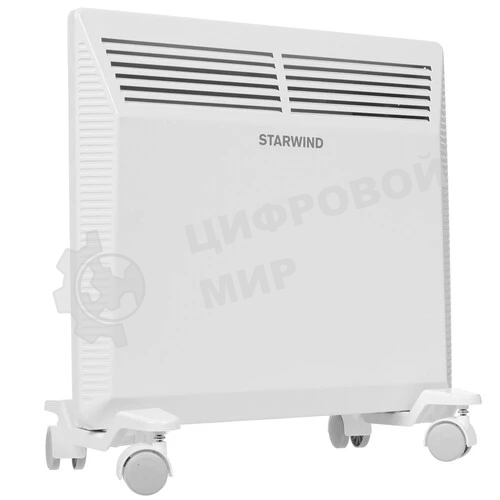 Конвектор электрический Starwind SHV5010, белый, 1000 Вт, 15 м2, термостат, 1 режим мощности
