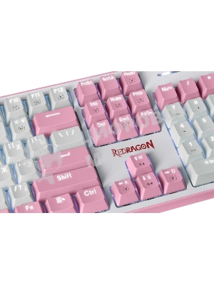 Клавиатура Defender REDRAGON HADES проводная USB бело-розовая