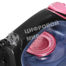 Утюг Hyundai H-SI01623 черный/розовый, 2400 Вт, 20 г/мин, 160 г/мин, 250 мл