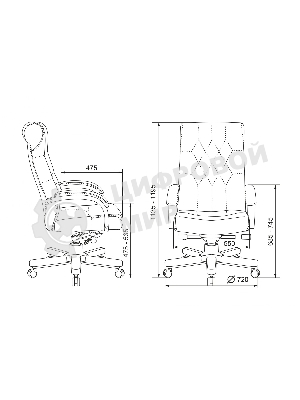 Кресло Бюрократ T-9928Walnut зеленый, кожа