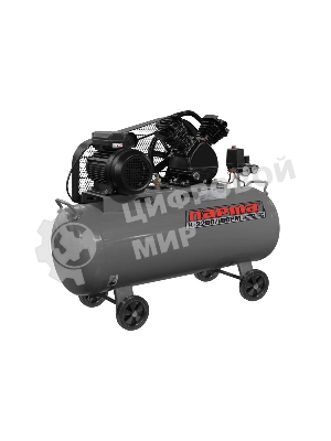 Компрессор поршневой Парма K-2200/100РМ масляный, 336 л/мин, 100 л, 2200 Вт, серый/черный