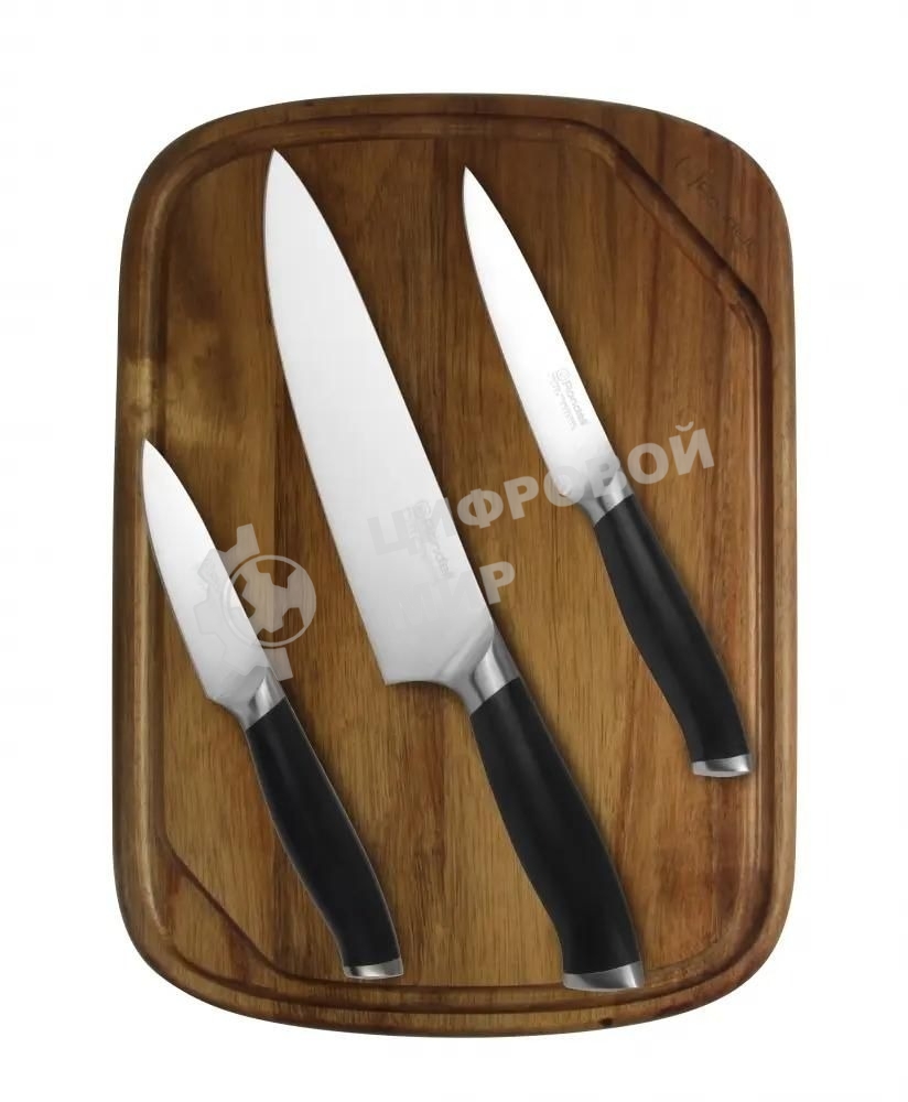 Набор ножей кухонных Rondell RD-1773 компл.: 4предм. черный блистер