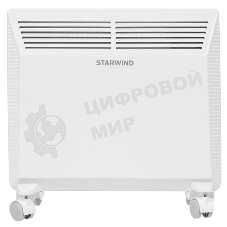Конвектор электрический Starwind SHV5010, белый, 1000 Вт, 15 м2, термостат, 1 режим мощности