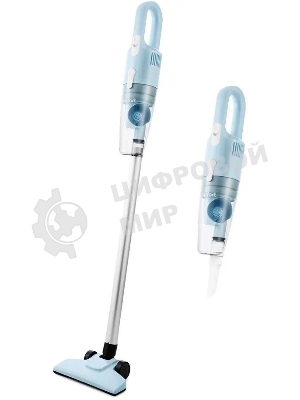 Пылесос вертикальный Kitfort KT-586-2 голубой, питание от сети, 400 Вт, уборка сухая, пылесборник 1,2 л