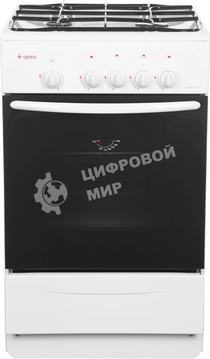 Плита газовая Gefest ПГ 3200-08 К35 белый, конфорок 4 шт, духовка 42 л, 50 см x 85 см x 53 см