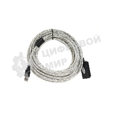 Кабель VCOM VUS7049-10M USB2.0-repeater, удлинительный активный Am-->Af 10м