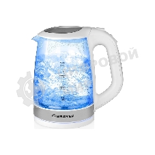 Чайник электрический BRAYER BR1040WH 2220 Вт, 2 л, стек л, белый.