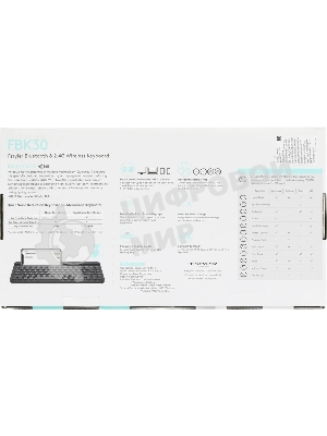 Клавиатура беспроводная A4Tech Fstyler FBK30 черный/серый USB BT/Radio slim Multimedia