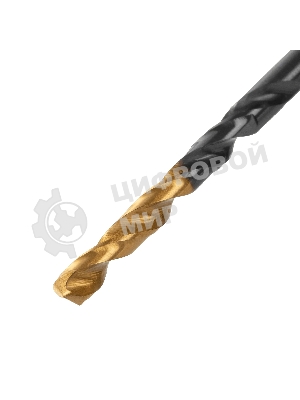 Сверло по металлу Denzel 4 мм, HSS-Tin, Golden Tip, 10 шт.