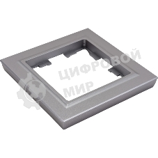 Рамка 1-мест. IEK BRITE РУ-1-БрС сталь