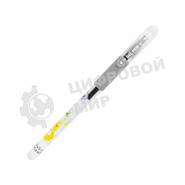 Ручка гелевая Deli EG101-BK прозрачный, d=0.5мм, черные чернила, игловидный пишущий наконечник, резиновая манжета