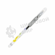 Ручка гелевая Deli EG101-BK прозрачный, d=0.5мм, черные чернила, игловидный пишущий наконечник, резиновая манжета