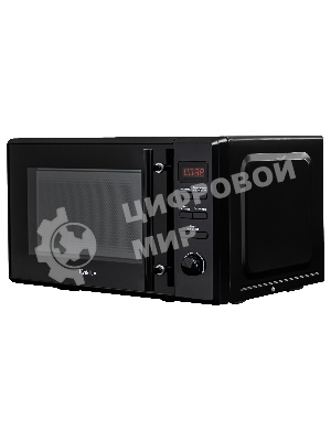 Микроволновая печь Evelux MW 203 B черный, 20 л, 700 Вт, переключатели - кнопки, поворотный механизм