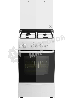Плита газовая Darina 1B1 GM 441 008 W белый/черный, конфорок 4 шт, духовка 50 л, 50 см x 85 см x 51 см