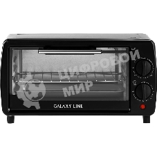 Мини-печь Galaxy Line GL 2625, черный, 8 л, 1000 Вт, таймер на 60 минут, индикатор работы, автоотключение