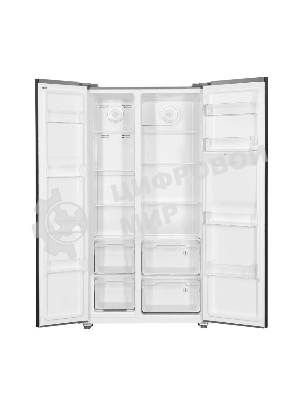 Холодильник Kraft KF-MS5701BI черный двухкамерный 372/198л морозилка сбоку, Side by Side