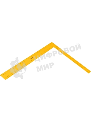 Угольник Denzel стальной, 400 мм х 600 мм, ультрафиолетовая печать (измерительная шкала)