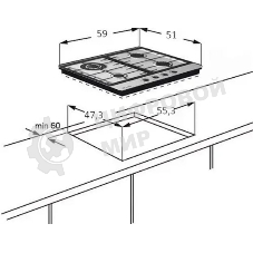 Газовая варочная панель Monsher MKFG 60 G-SFT серебристый
