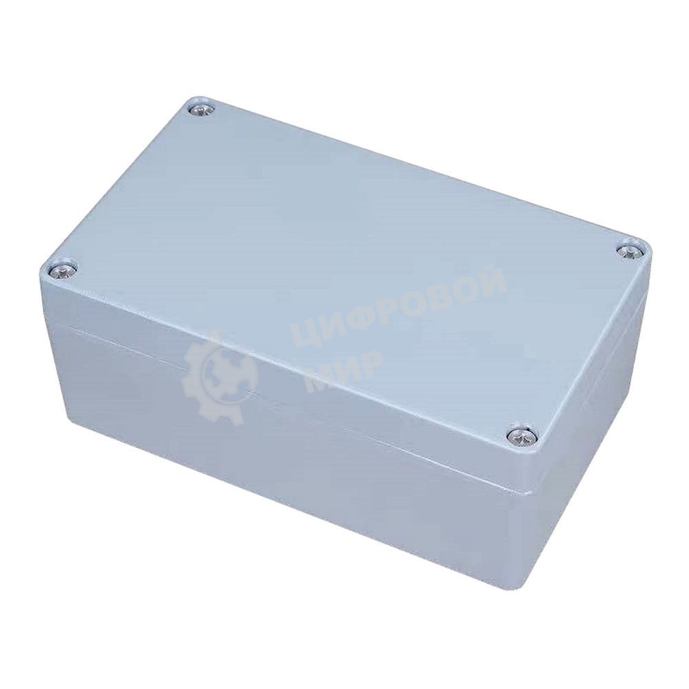 Корпус ACD XG387 Metal case IP65, 200x120x80мм, металлический, 3 отверстия (28 + 28 + 23мм) с резиновыми заглушками, серебристый, совместим с Raspberry Pi 3B, 3B+, 4, Orange Pi