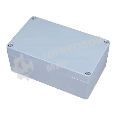 Корпус ACD XG387 Metal case IP65, 200x120x80мм, металлический, 3 отверстия (28 + 28 + 23мм) с резиновыми заглушками, серебристый, совместим с Raspberry Pi 3B, 3B+, 4, Orange Pi