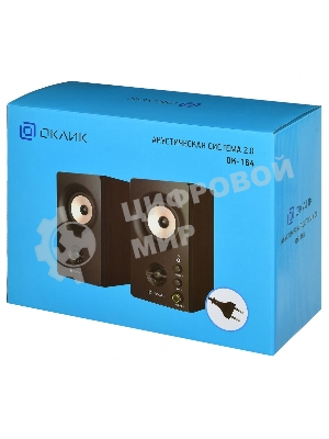 Акустическая система Oklick OK-164 2.0 черный 30Вт