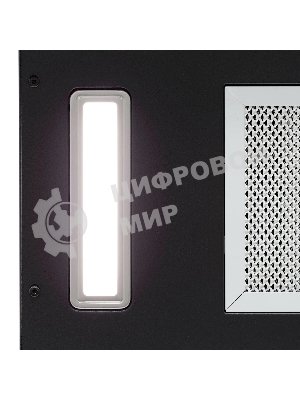 Вытяжка кухонная вертикальная Krona AURA 600 FRAME BLACK S черный с прозрачным кантом