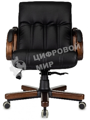 Кресло Бюрократ T-9932W-LOW-Eco черный, экокожа