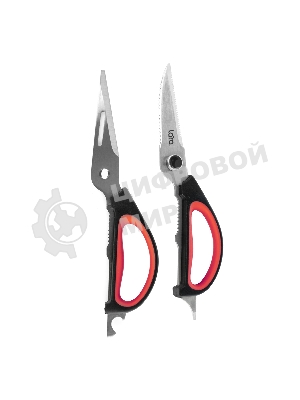 Ножницы LARA LR05-94 BLISTER 24,5 см 8 в 1 прорезиненные ручки, сверхострая заточка, нержавеющая сталь