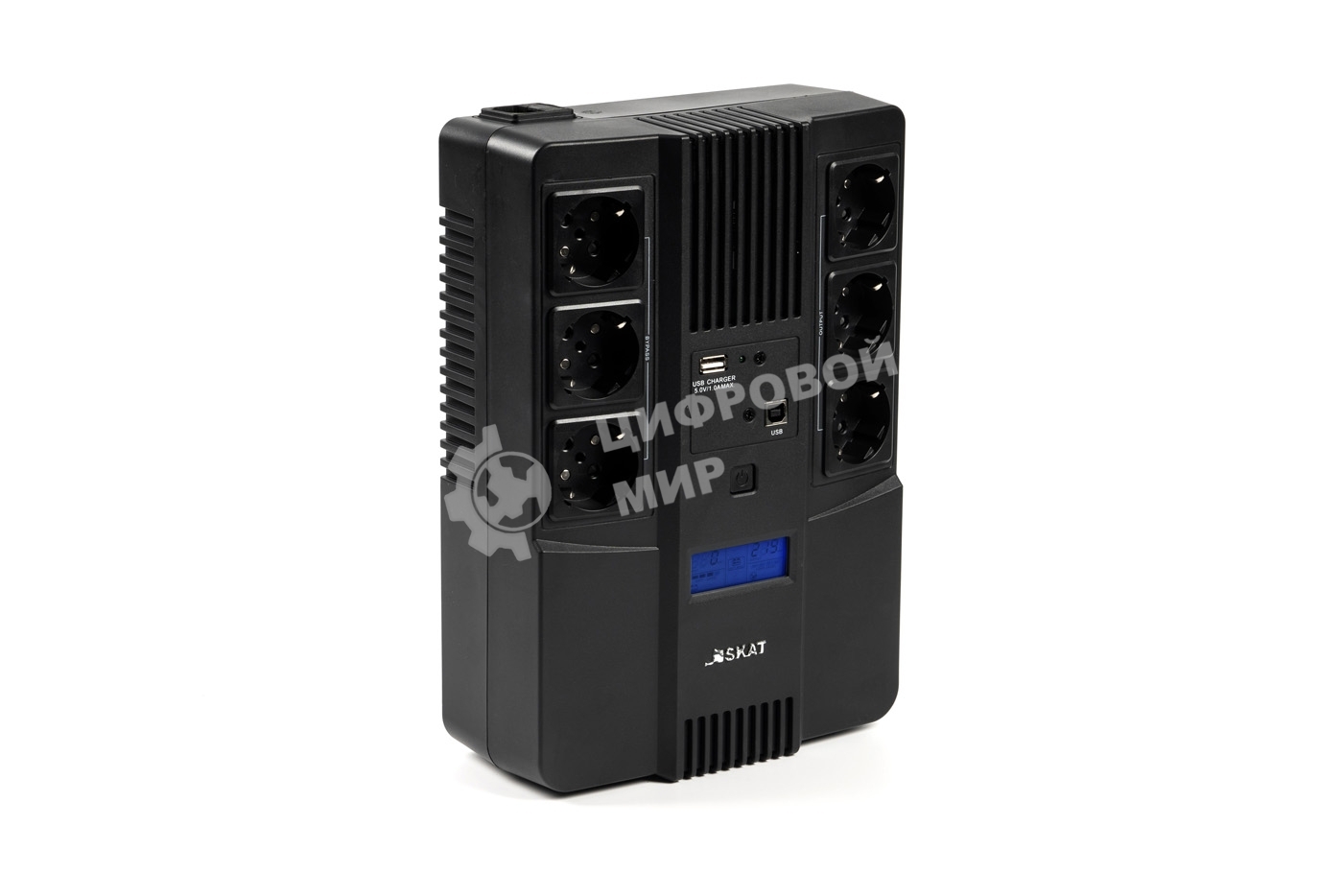 Источник бесперебойного питания Бастион SKAT-UPS 800-AID-IN-1x9 220В 480Вт дисплей 1АКБ 9А·ч внутр. меандр. (8935)