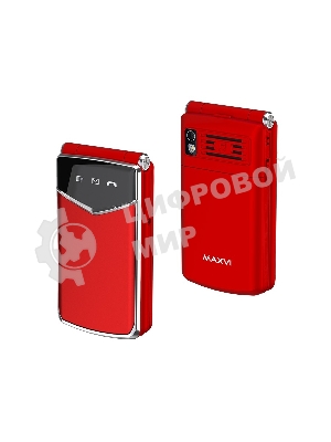 Мобильный телефон Maxvi E11 красный/серебристый