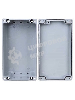 Корпус ACD XG387 Metal case IP65, 200x120x80мм, металлический, 3 отверстия (28 + 28 + 23мм) с резиновыми заглушками, серебристый, совместим с Raspberry Pi 3B, 3B+, 4, Orange Pi