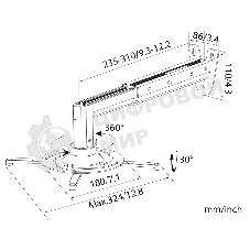 Кронштейн для проектора Cactus CS-VM-PR05B-BK черный макс.10кг настенный и потолочный поворот и наклон