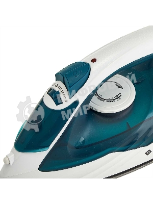 Утюг Delta DL-153 белый с бирюзовым, 2200 Вт, 23 г/мин, 125 г/мин, 260 мл