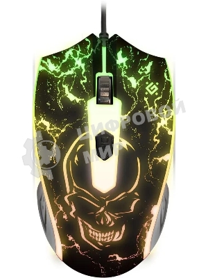 Мышь проводная Defender Overmatch GM-069 черный, 2400 dpi, USB, кнопки - 4