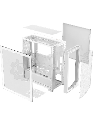 Компьютерный корпус PcCooler C3D510 WH белый без БП ATX 2xUSB3.0 1xUSB3.1 audio bott PSU