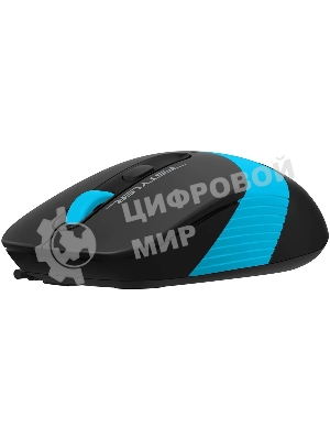 Мышь проводная A4Tech Fstyler FM10S черный/голубой, 1600 dpi, USB, кнопки - 4
