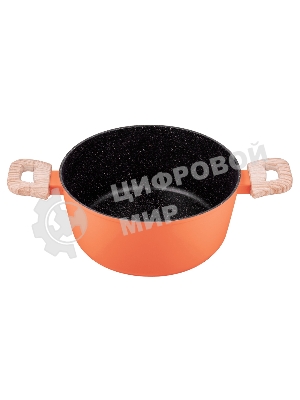 Кастрюля Maunfeld MARTA MCS41FA06CL из кованого алюминия со стеклянной крышкой, 24 см, 4,1 л.