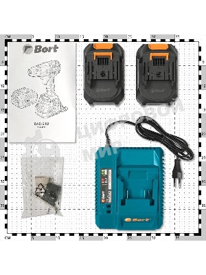 Дрель-шуруповерт Bort BAB-21U, 18 В, 4 Ач, 100 Нм, бесщеточный